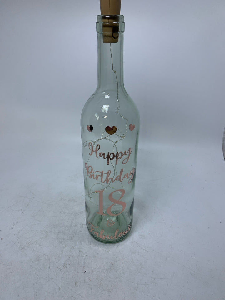 18 & FABULOUS LIGHT UP WINE BOTTLE.