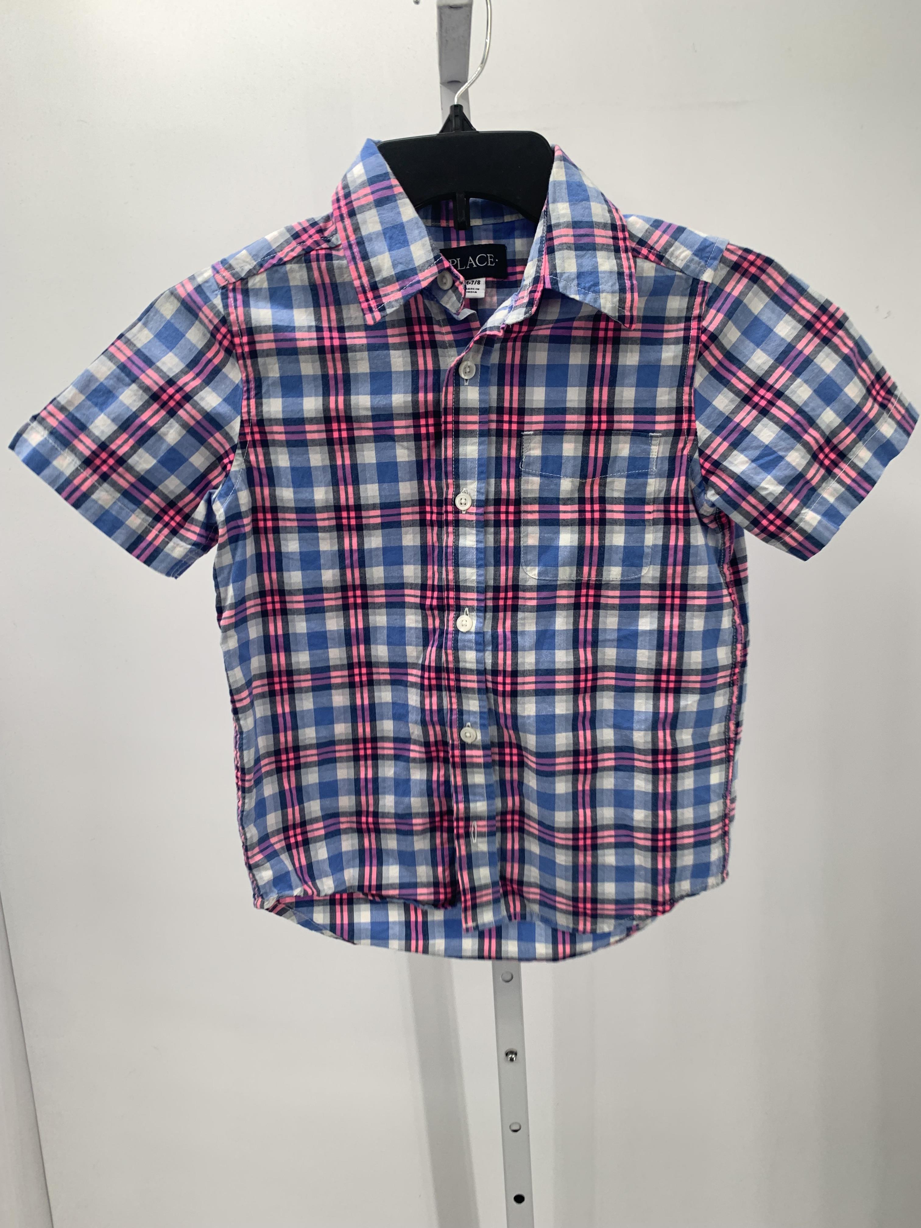 PINK PLAID BTN DOWN
