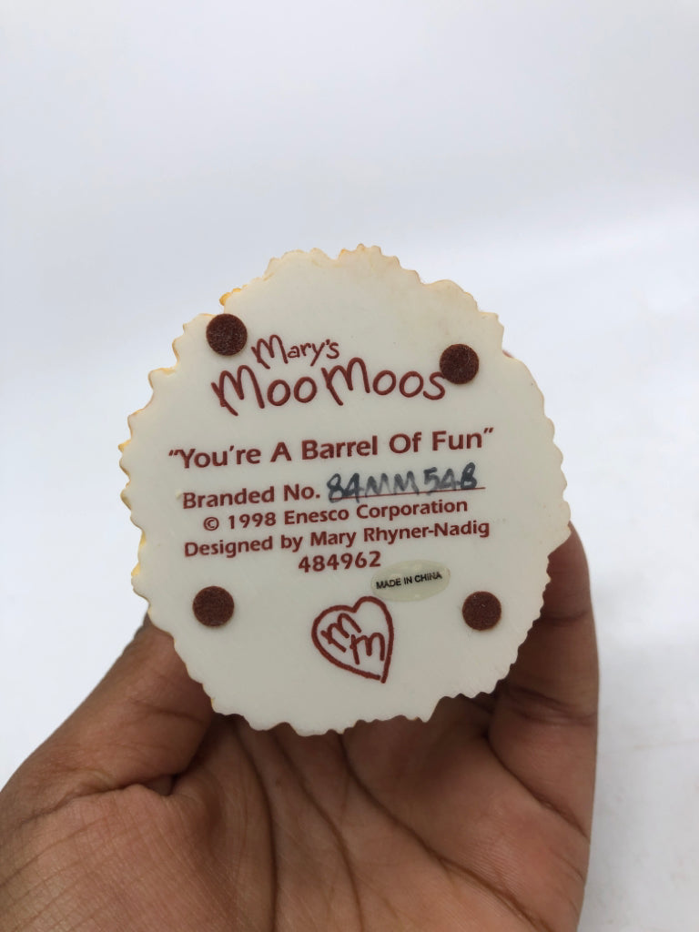 YOURE A BARREL OF FUN" MARY MOOMOOS FIGURINE.