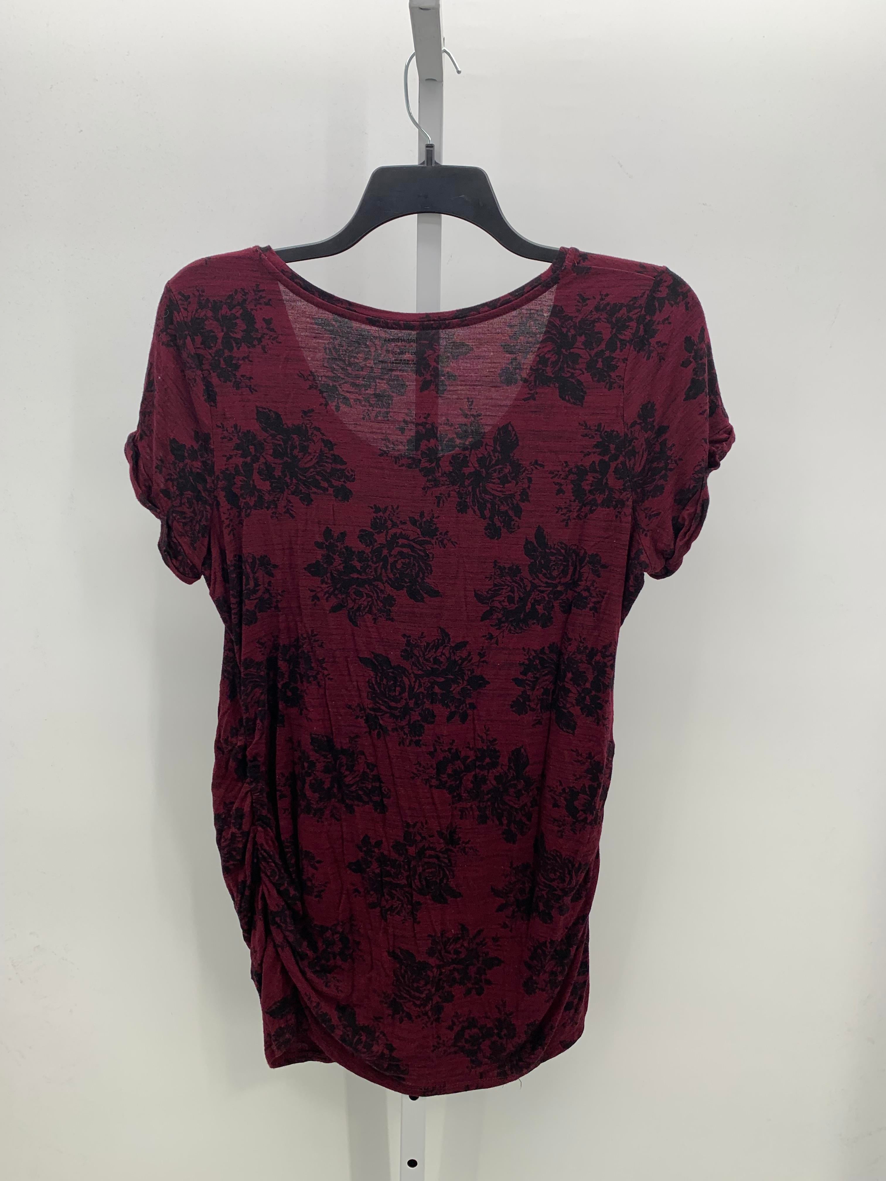 Motherhood Purple Size Extra Large Maternity Short Sleeve Shirt