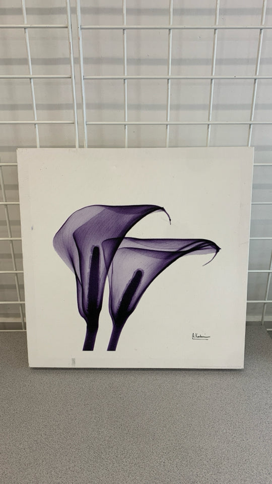 PURPLE CALLA LILIES CANVAS.