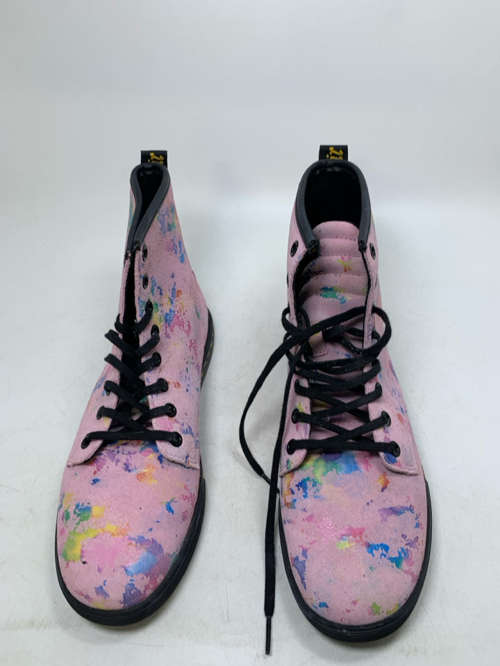 Dr Doc Martens Sheridan Confetti Combat Boots *Minor Wear Interior/Laces