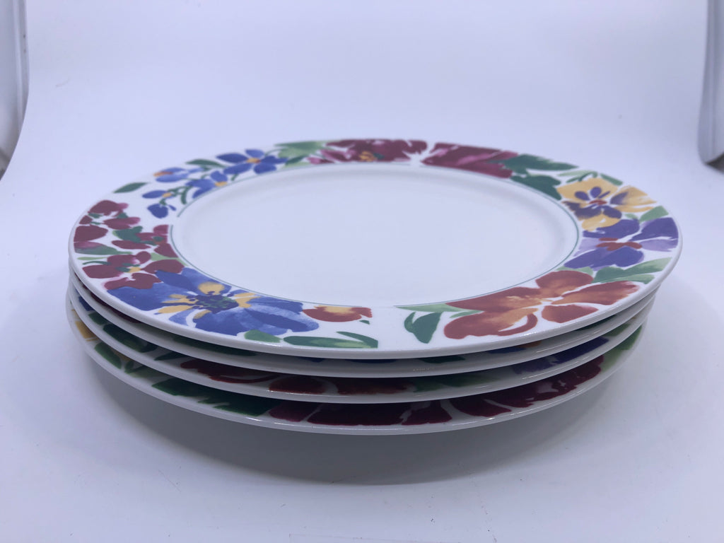 20 PC WHITE & FLORAL DISH SET.