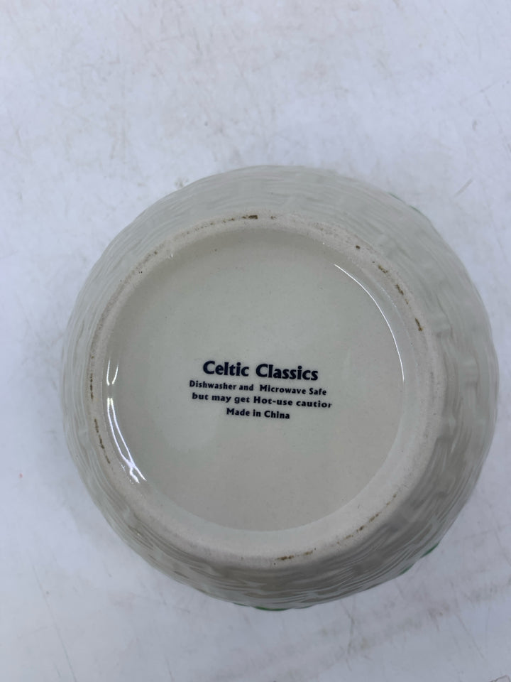 BASKET WEAVE + SHAMROCKS BOWL.