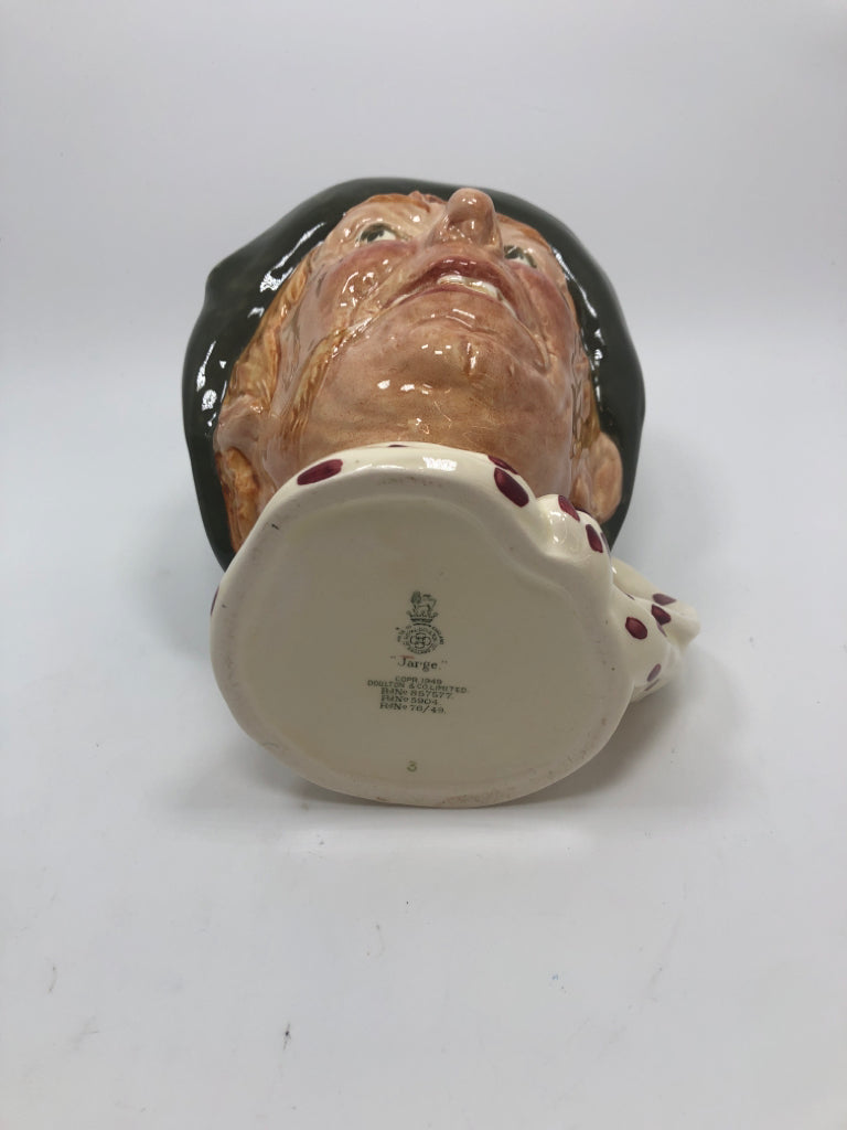 VINTAGE "JARGE" CHARACTER TOBY MUG.