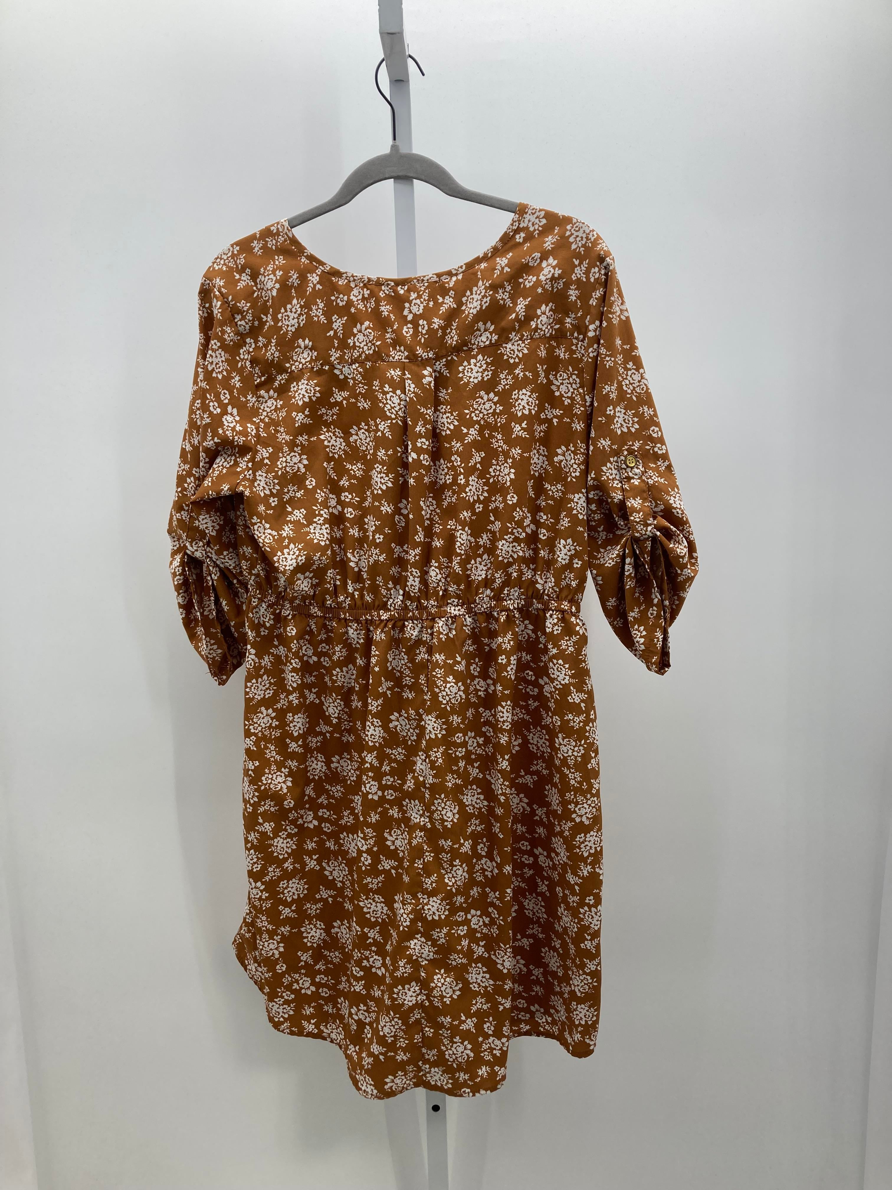 Size 1X Womens 3/4 Sleeve Dress