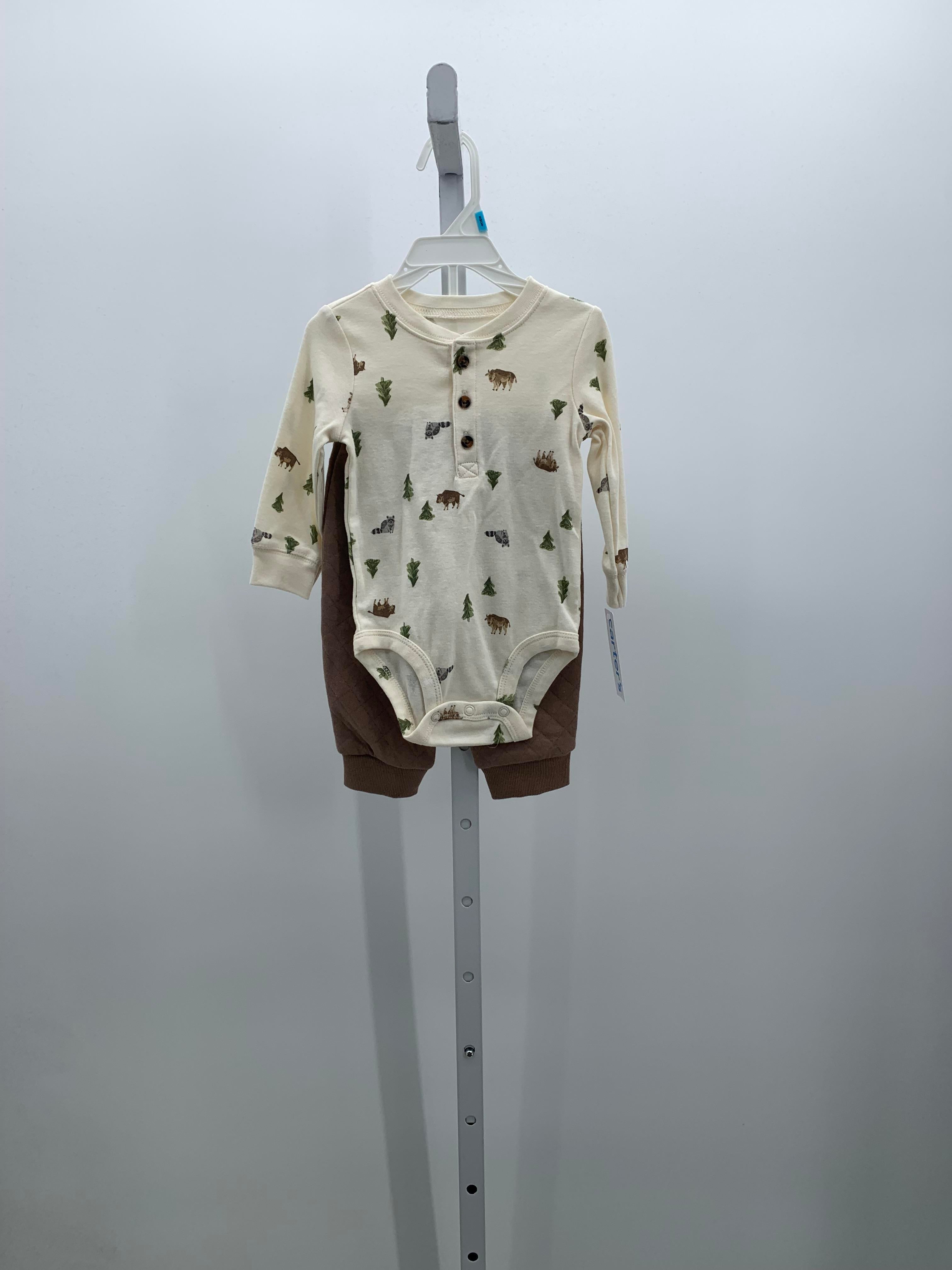 NEW ANIMALS TREES SHIRT AND BROWN PANTS