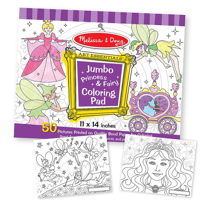Melissa & Doug Jumbo Colouring Pad - Princess & Fairy -