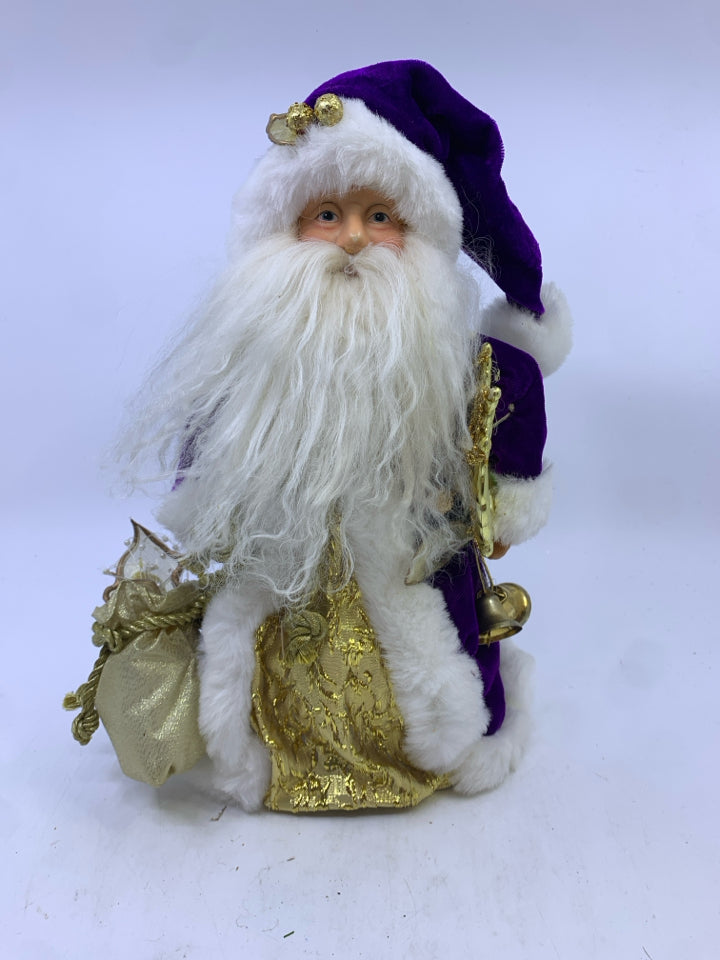 PURPLE SANTA TREE TOPPER.