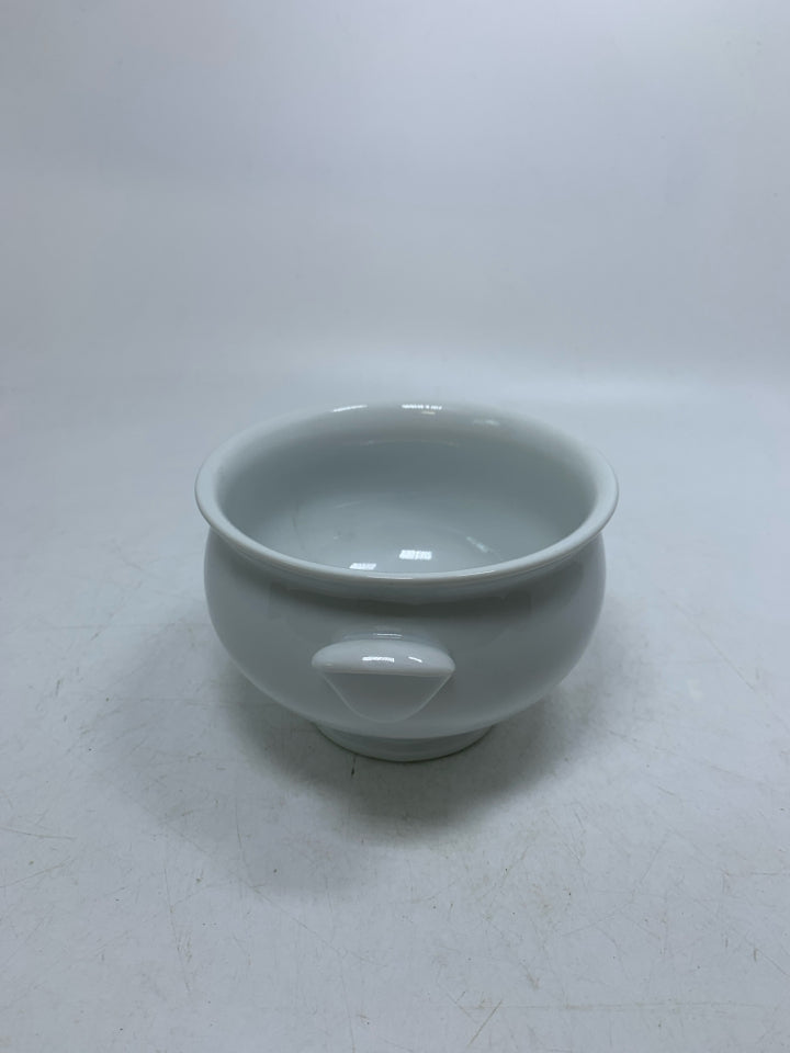 FOOTED SMALL BOWL W/ HANDLES.