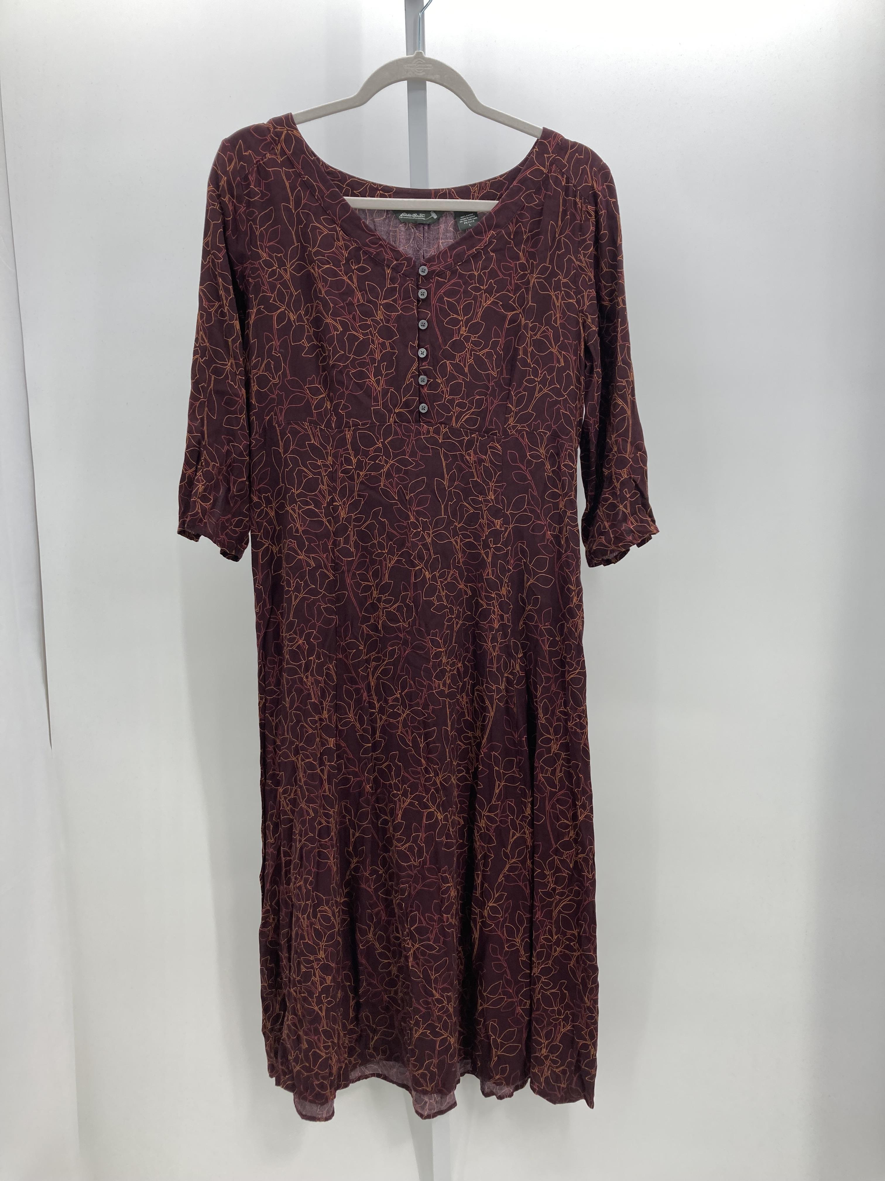 Eddie Bauer Size Large Petite Petite Long Sleeve Dress