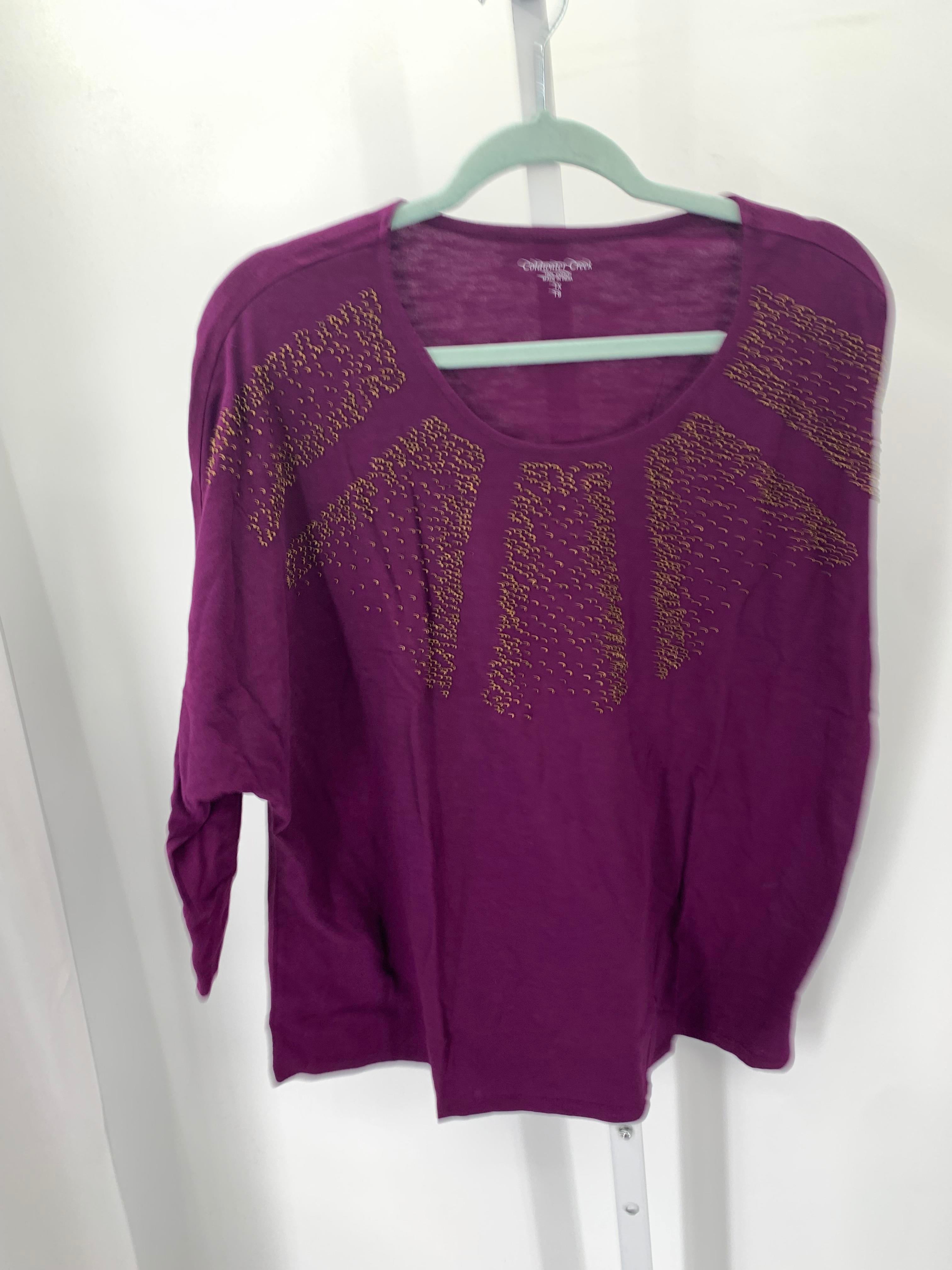 Coldwater Creek Size 1X Womens 3/4 Sleeve Shirt