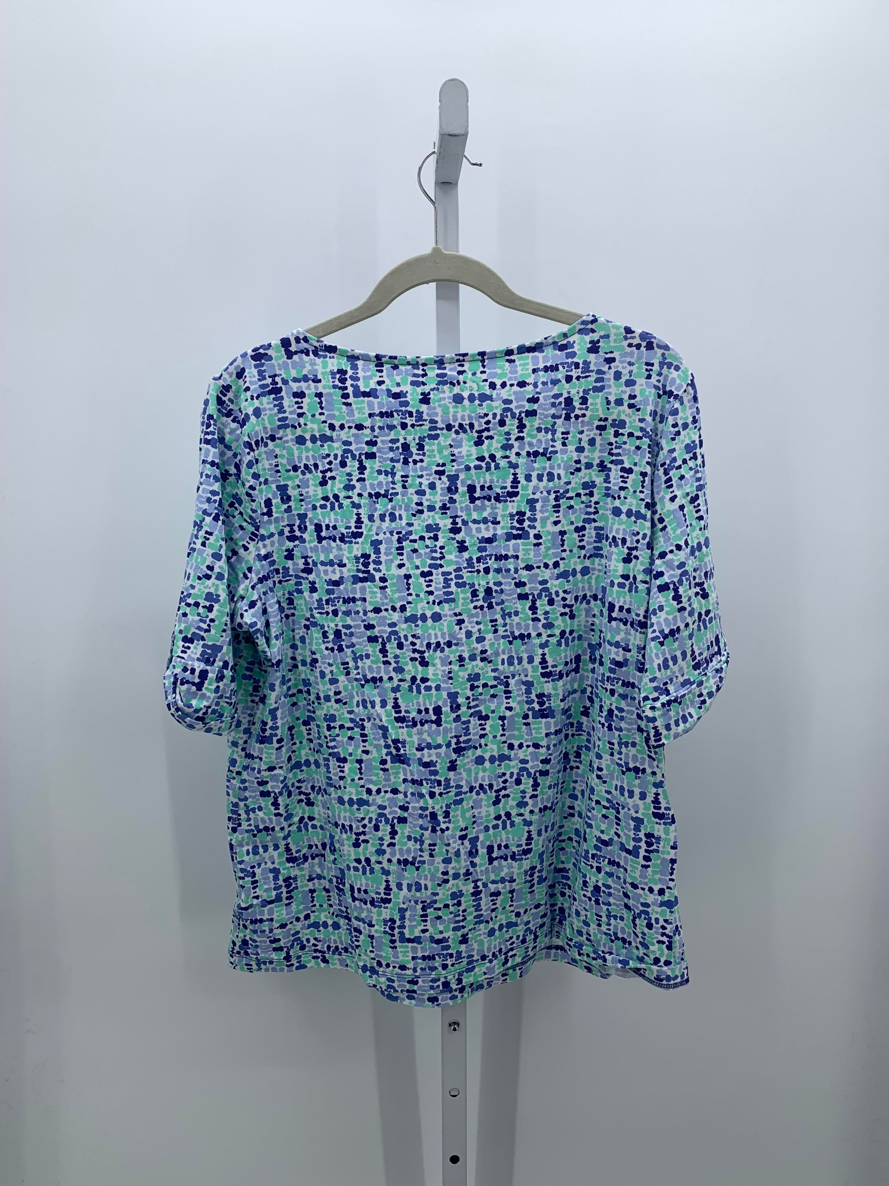 Coral Bay Size Large Petite Petite Short Sleeve Shirt