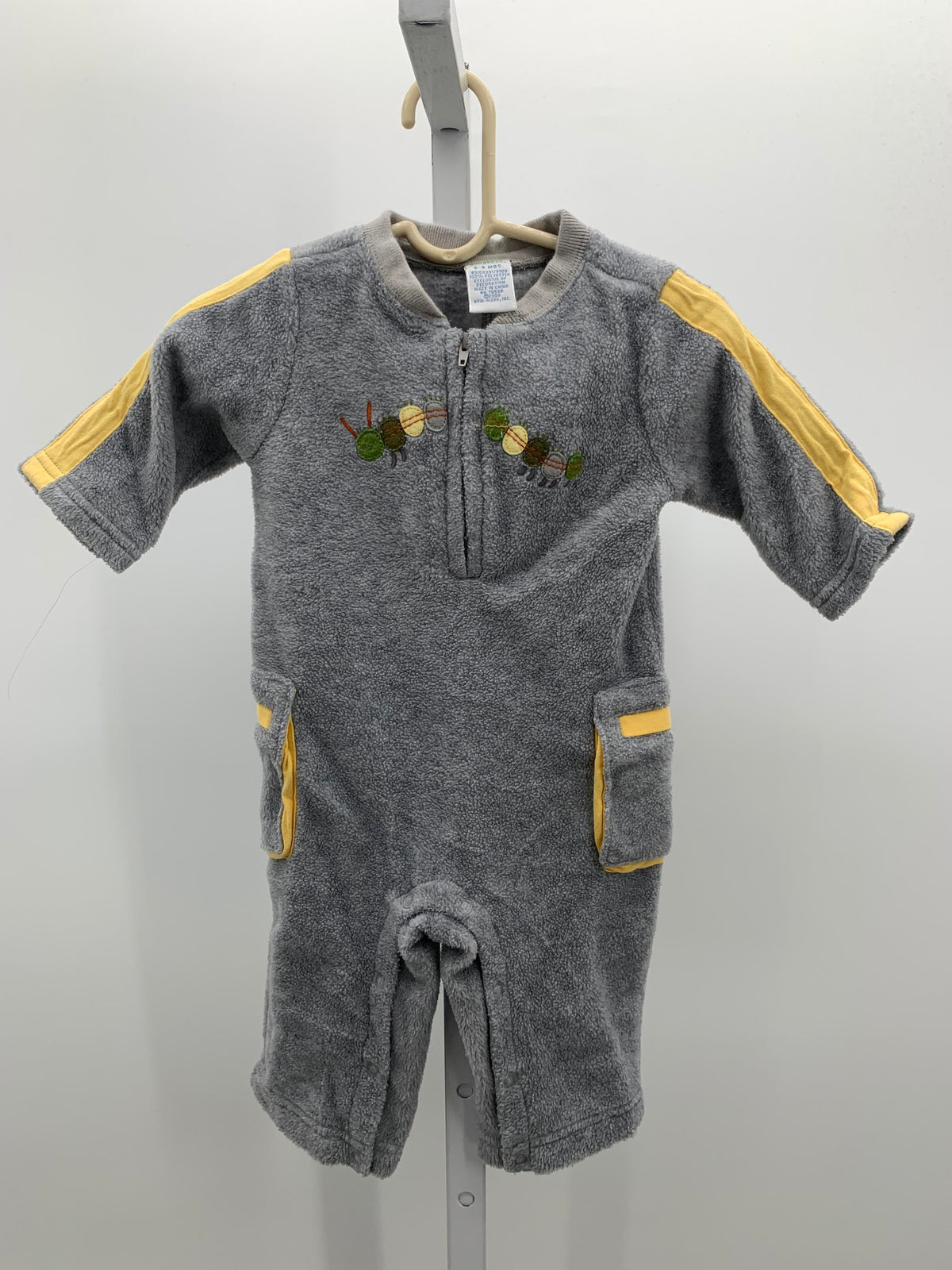 CATERPILLAR FLEECE YELLOW STRIPE