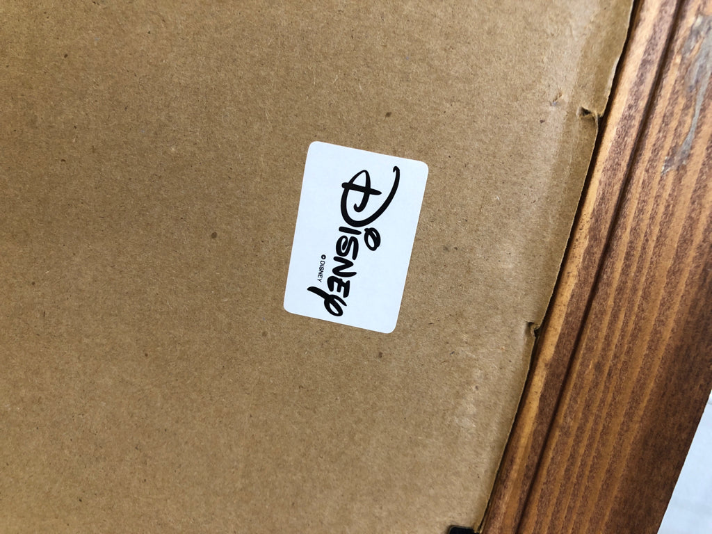 CINDERELLA IN CARRIAGE DISNEY PRINT IN WOOD FRAME.