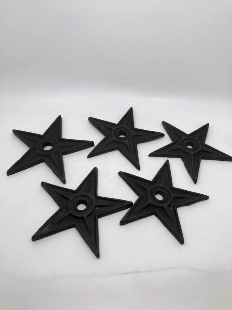 5 HEAVY METAL STAR WALL DECOR.