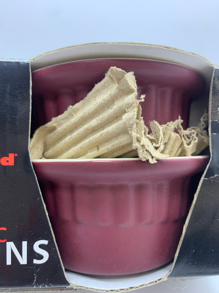 NIB 4 CERAMIC RAMEKINS.