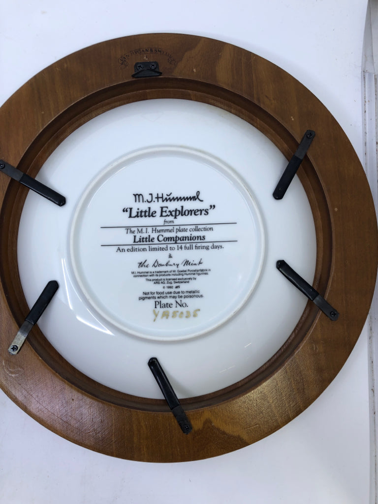 2 HUMMEL PLATES IN WOOD FRAME.
