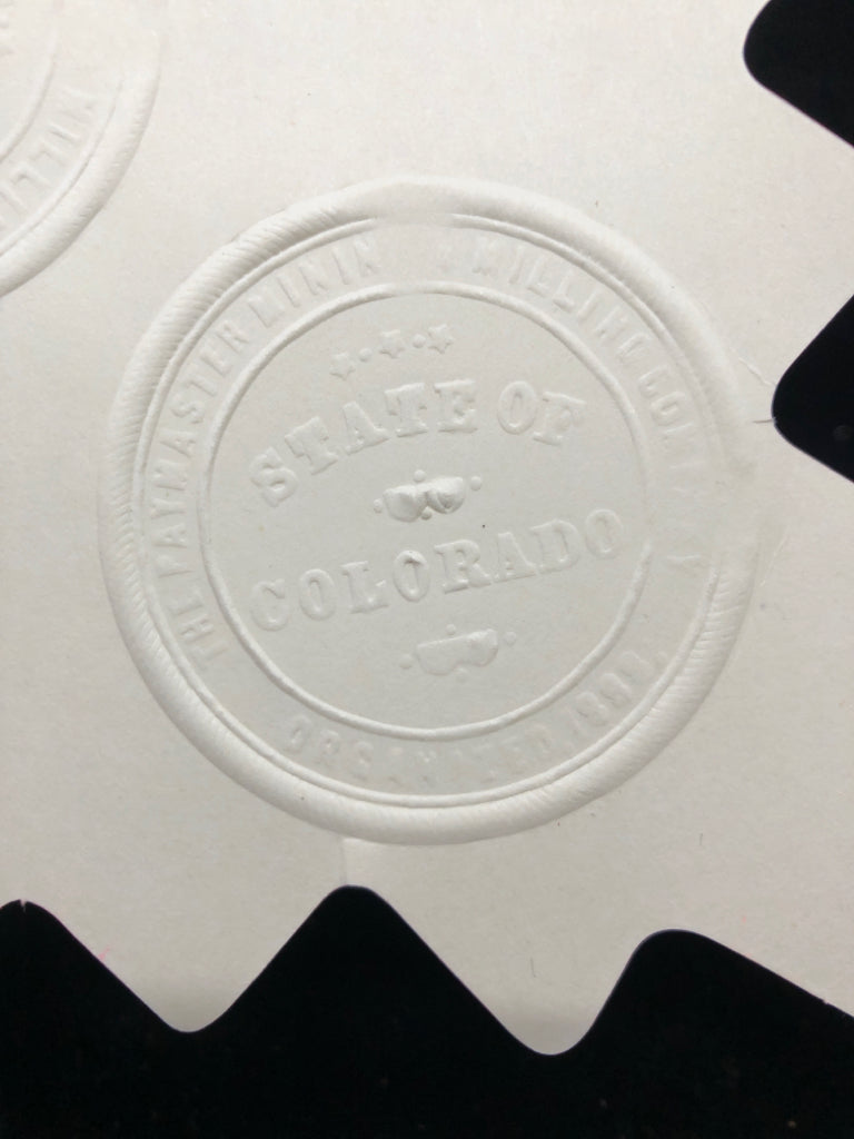 VTG HEAVY METAL NOTARY PRESS- STATE OF COLORADO.