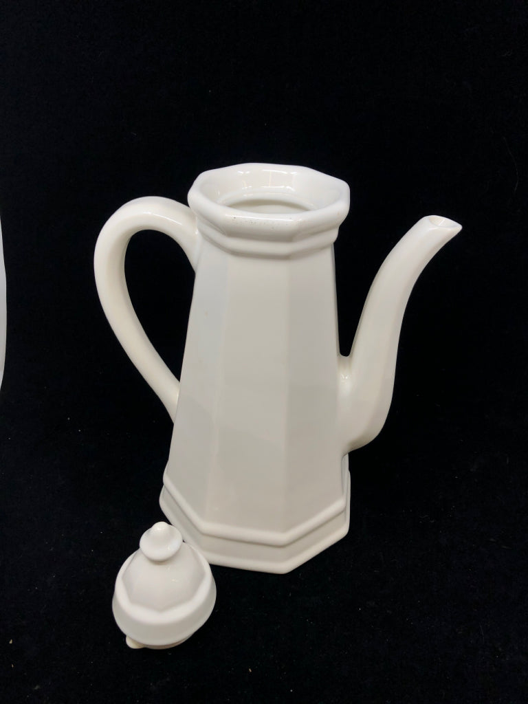 TALL WHITE COFFEE POT PFALTZGRAFF.