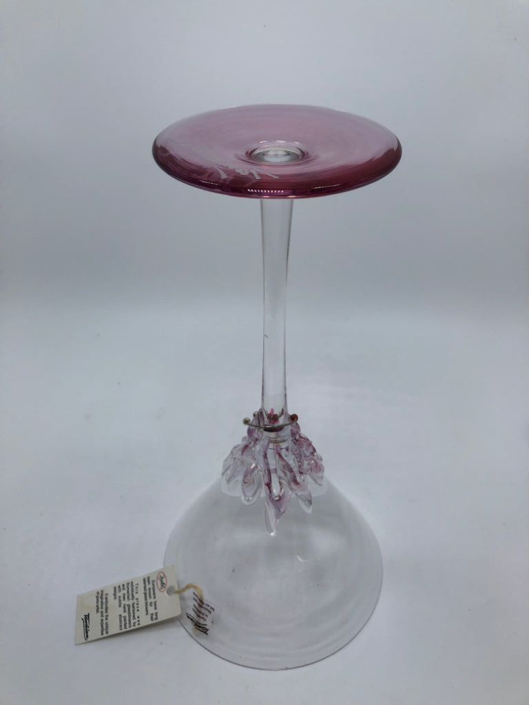 NWT TAMAIAN PINK MARTINI GLASS W/SHOE CHARM.