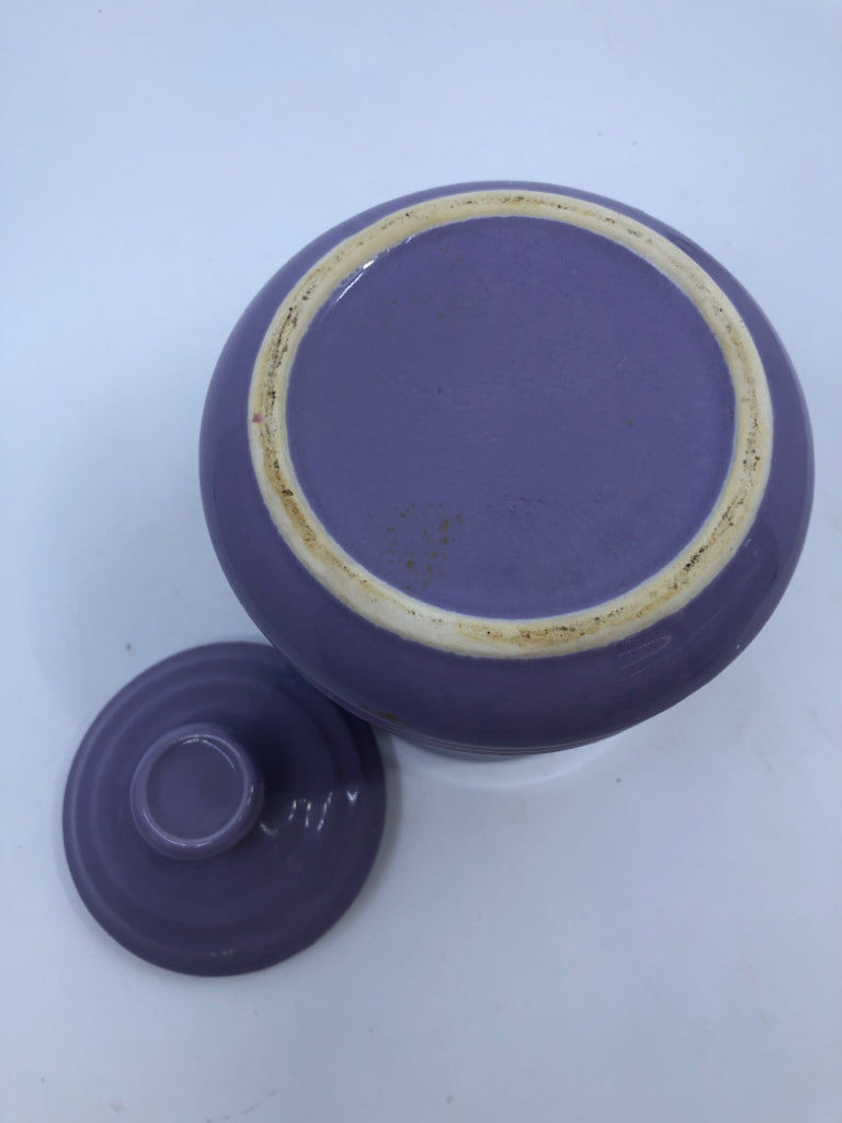 SMALL VTG PURPLE CANISTER.