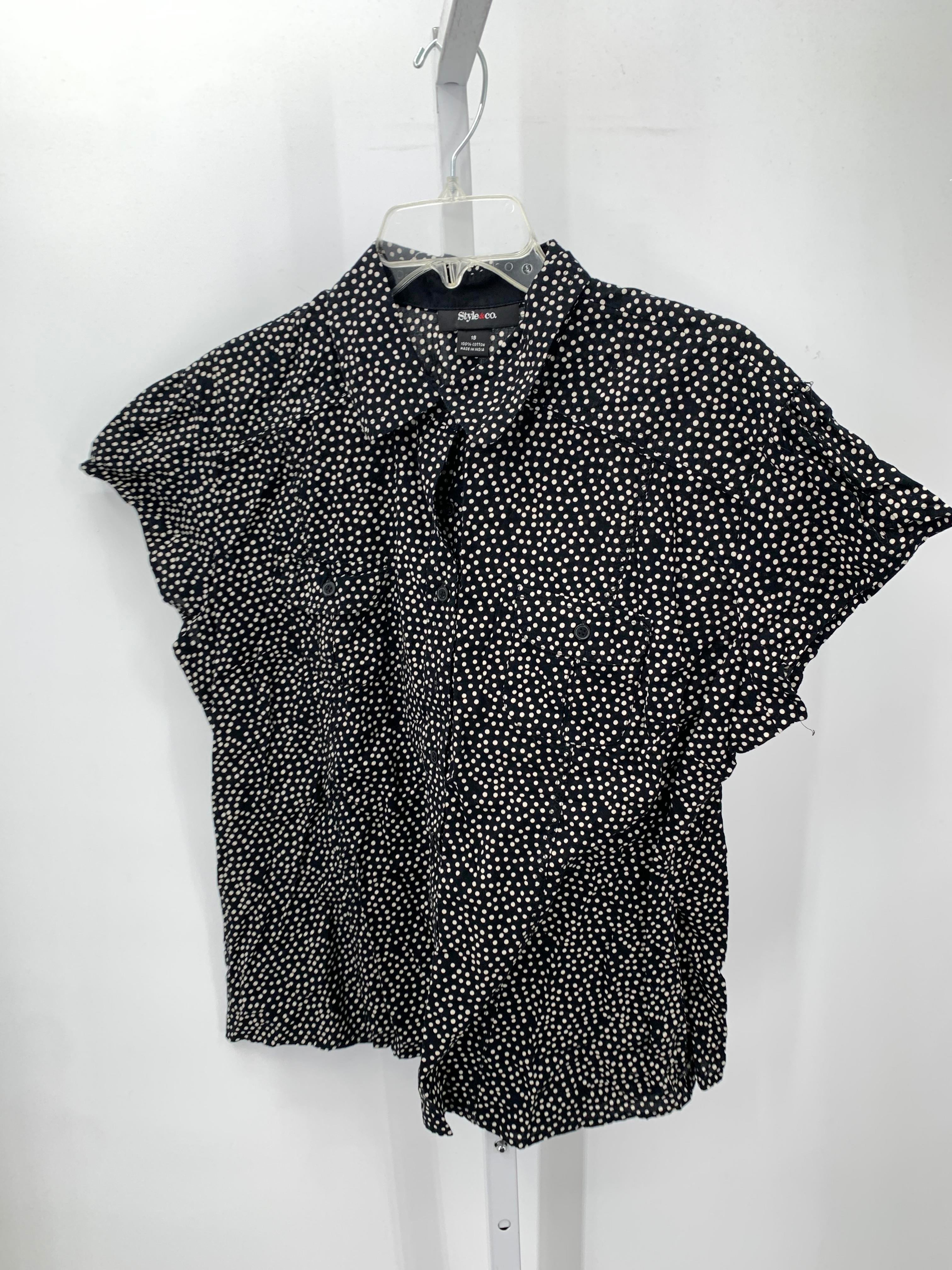 Style & Co. Size 18 Misses Short Sleeve Shirt