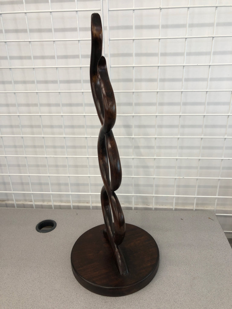 ABSTRACT WOOD FLAME DECOR.