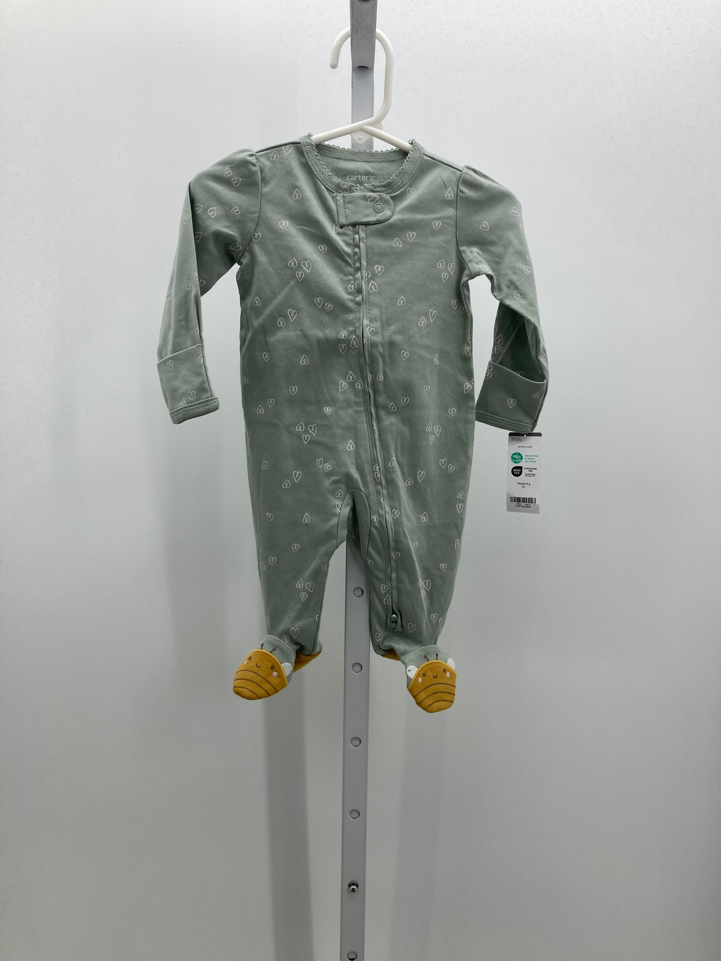 Carters Size 3 Months Girls Long Slv. Romper