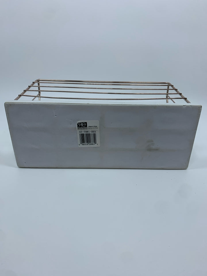 MARBLE BASE METAL DESK ORGANIZER.