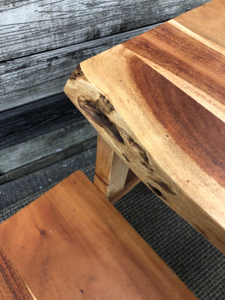 SOLID WOOD 2-STEP STAIRS.
