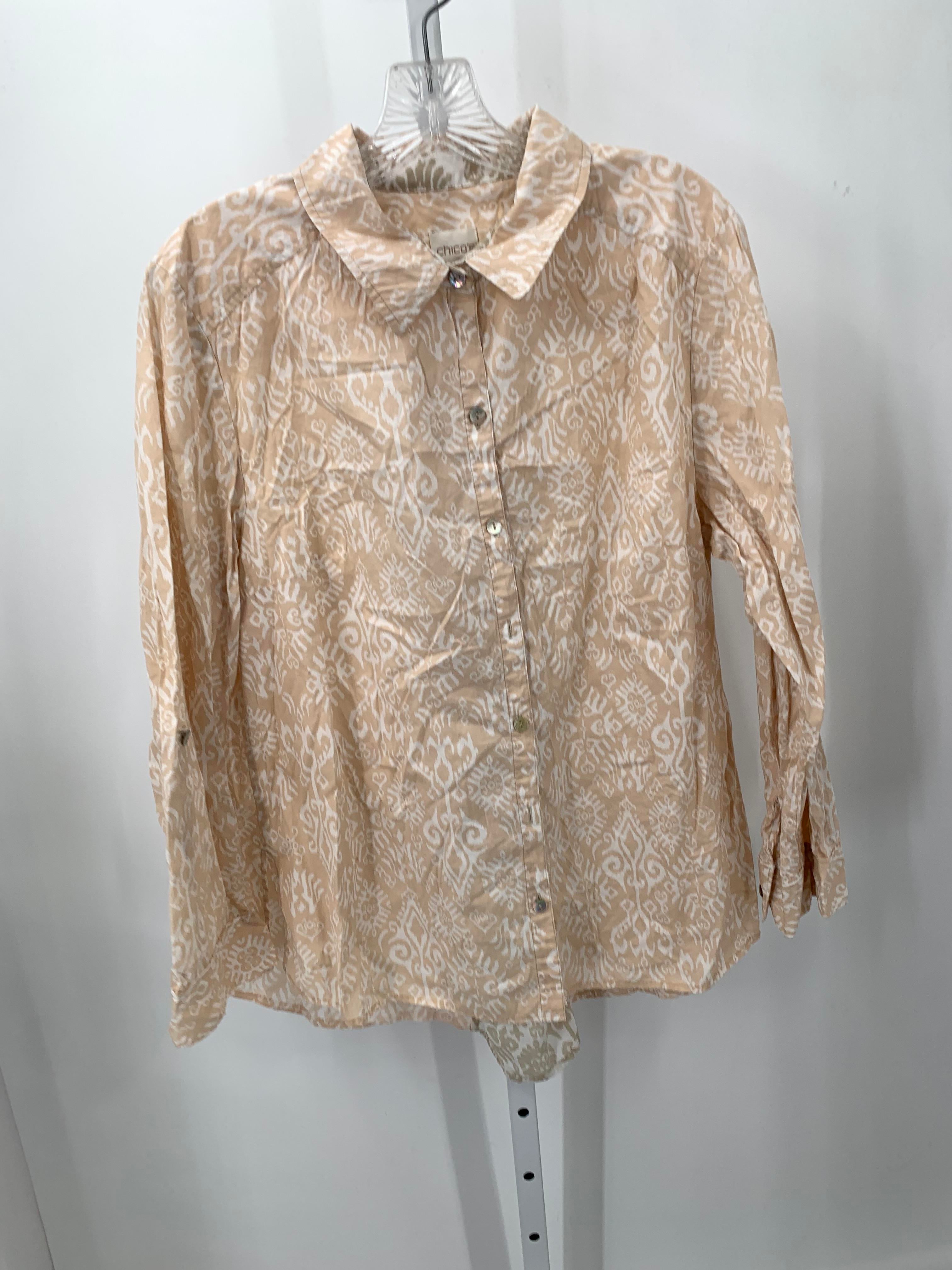 Chico's Size Medium Misses Long Sleeve Shirt