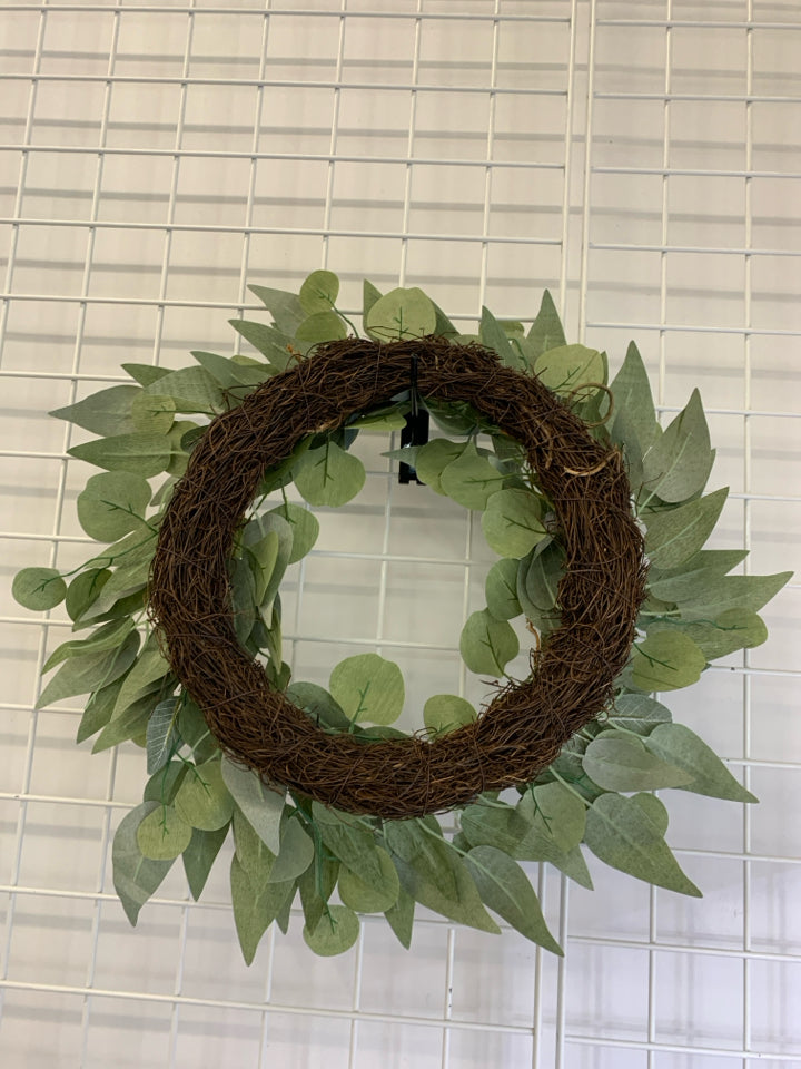 FAUX EUCALYPTUS WREATH.