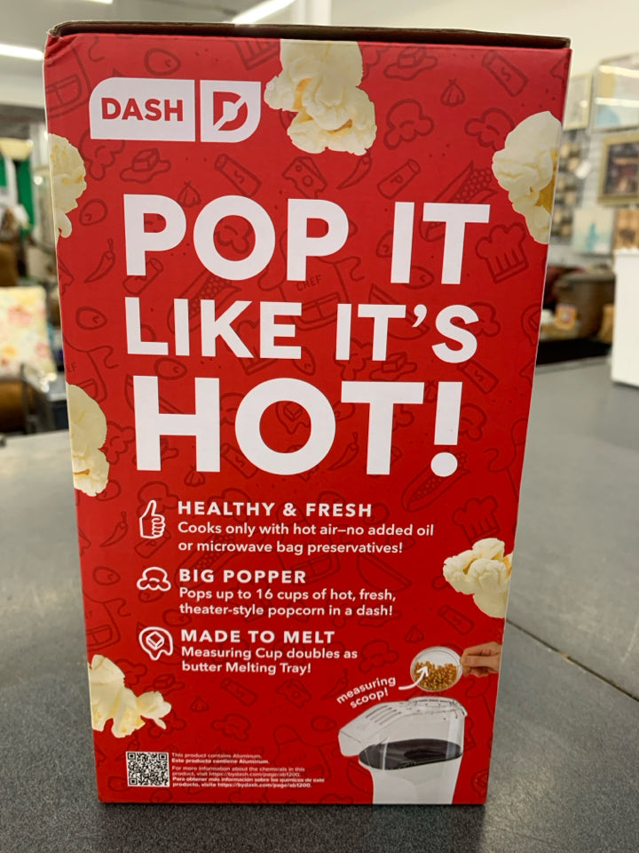 NIB POPCORN MAKER DASH.