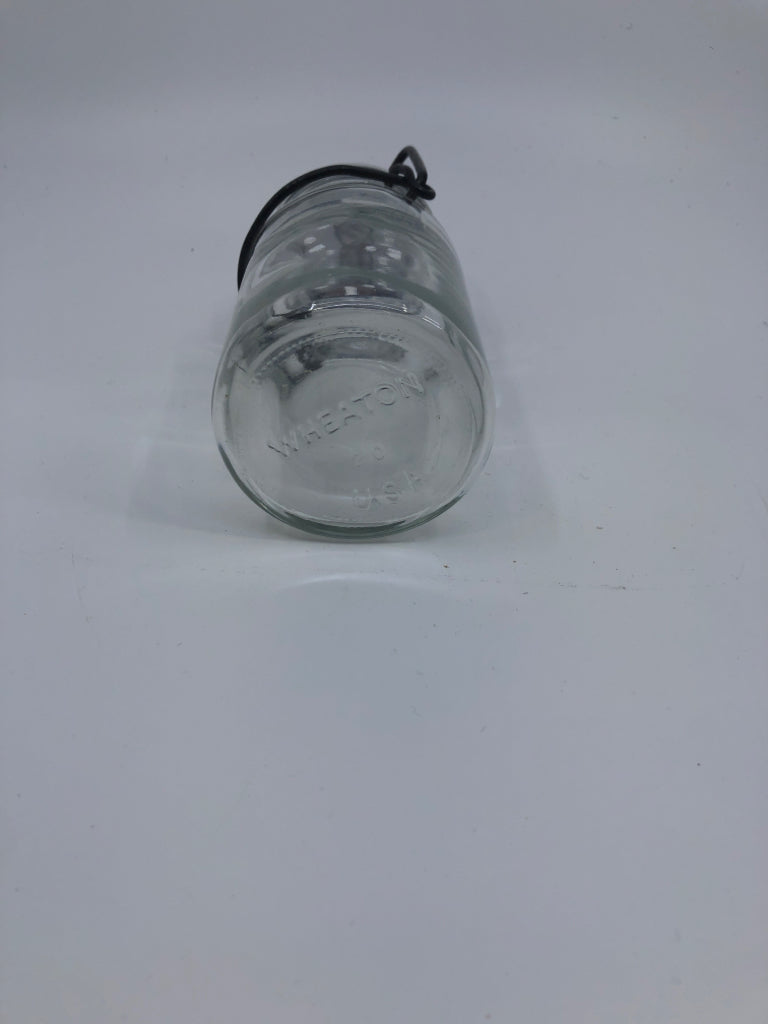 GLASS SHAKER EMPTY BOTTLE W CLASP.