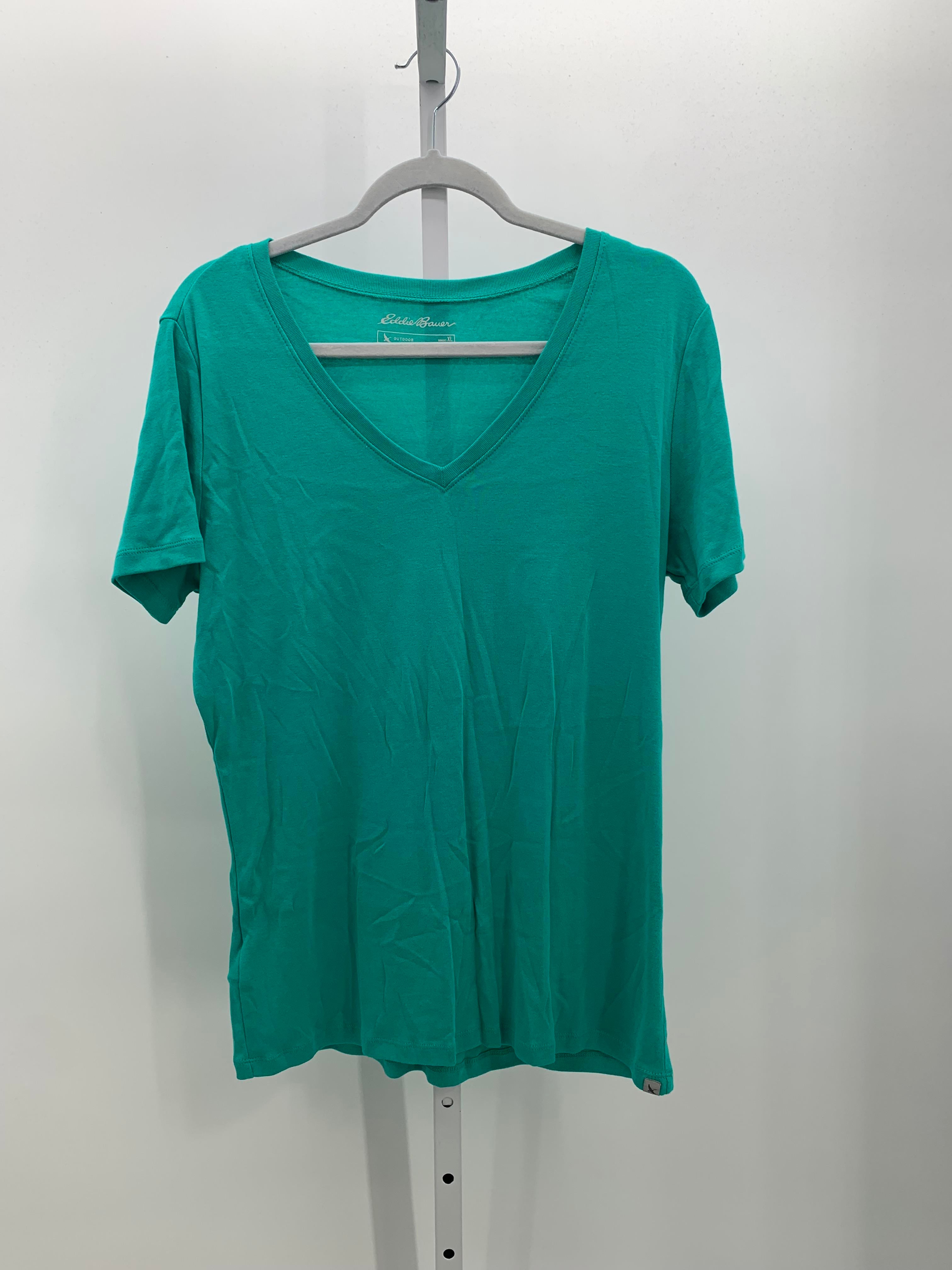 Eddie Bauer Size Extra Large Misses Short Sleeve Shirt