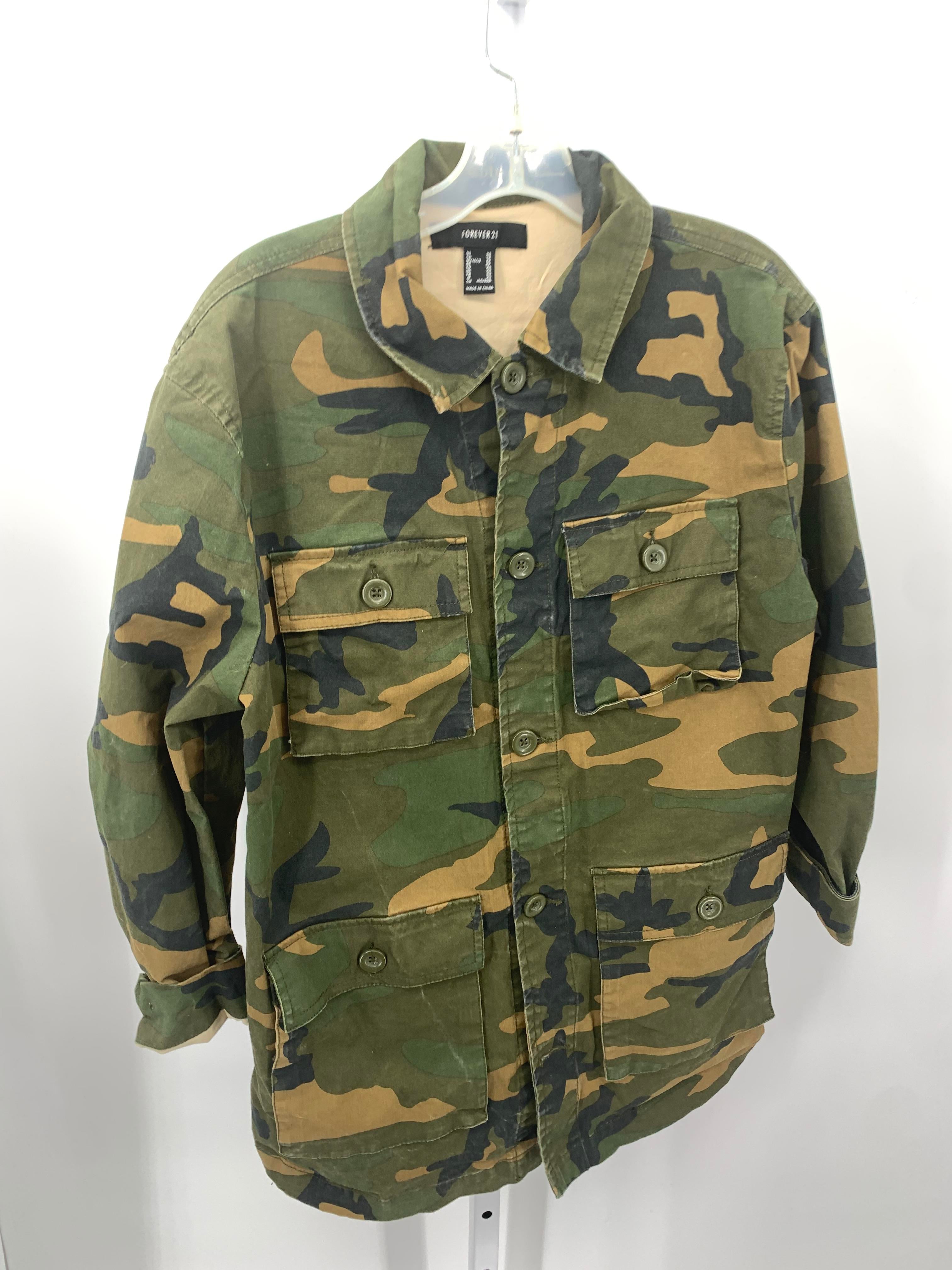 CAMO BTN DOWN JACKET
