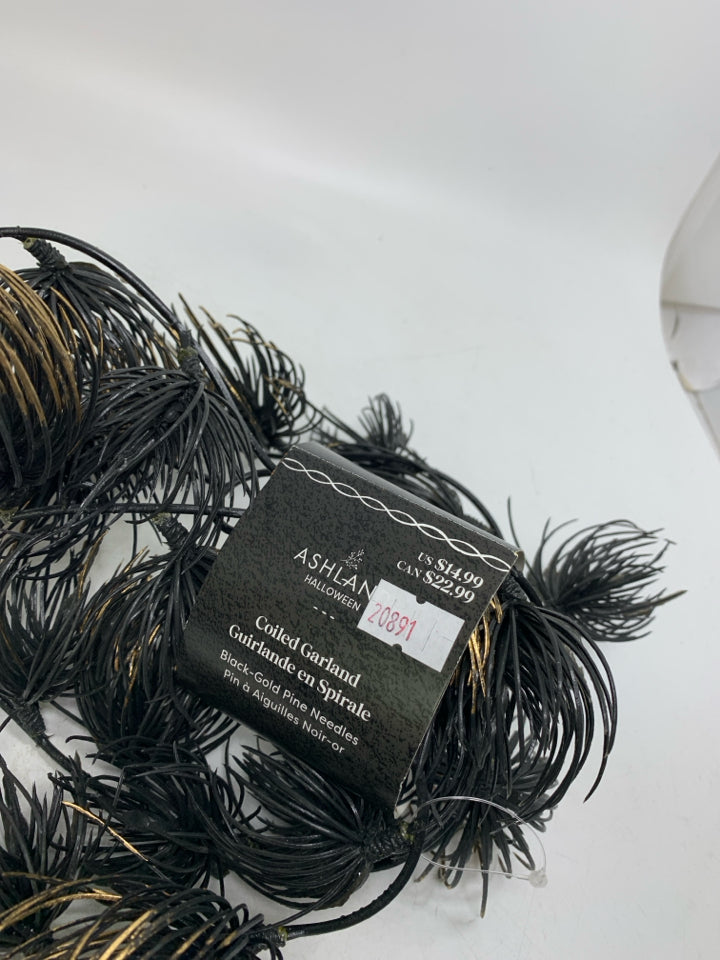 NEW BLACK COILED GARLAND.