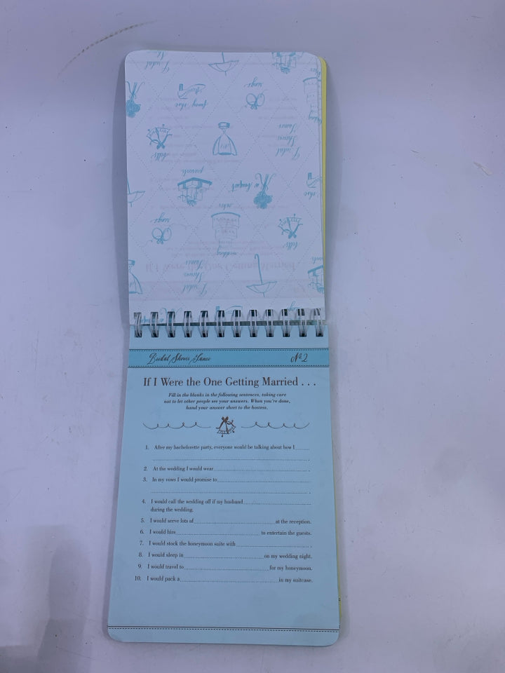 BRIDAL SHOWER GAMES BOOK