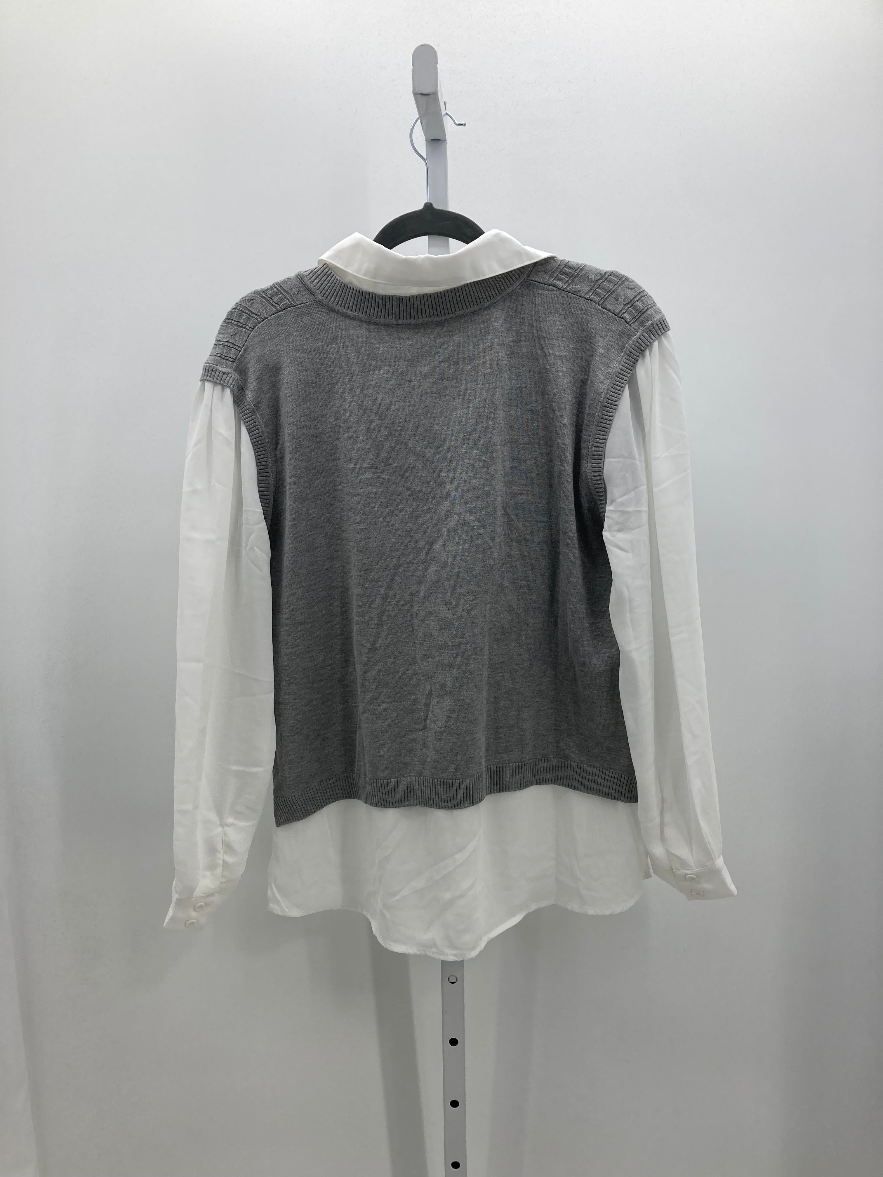 Adrianna Papell Size Large Misses Long Slv Sweater