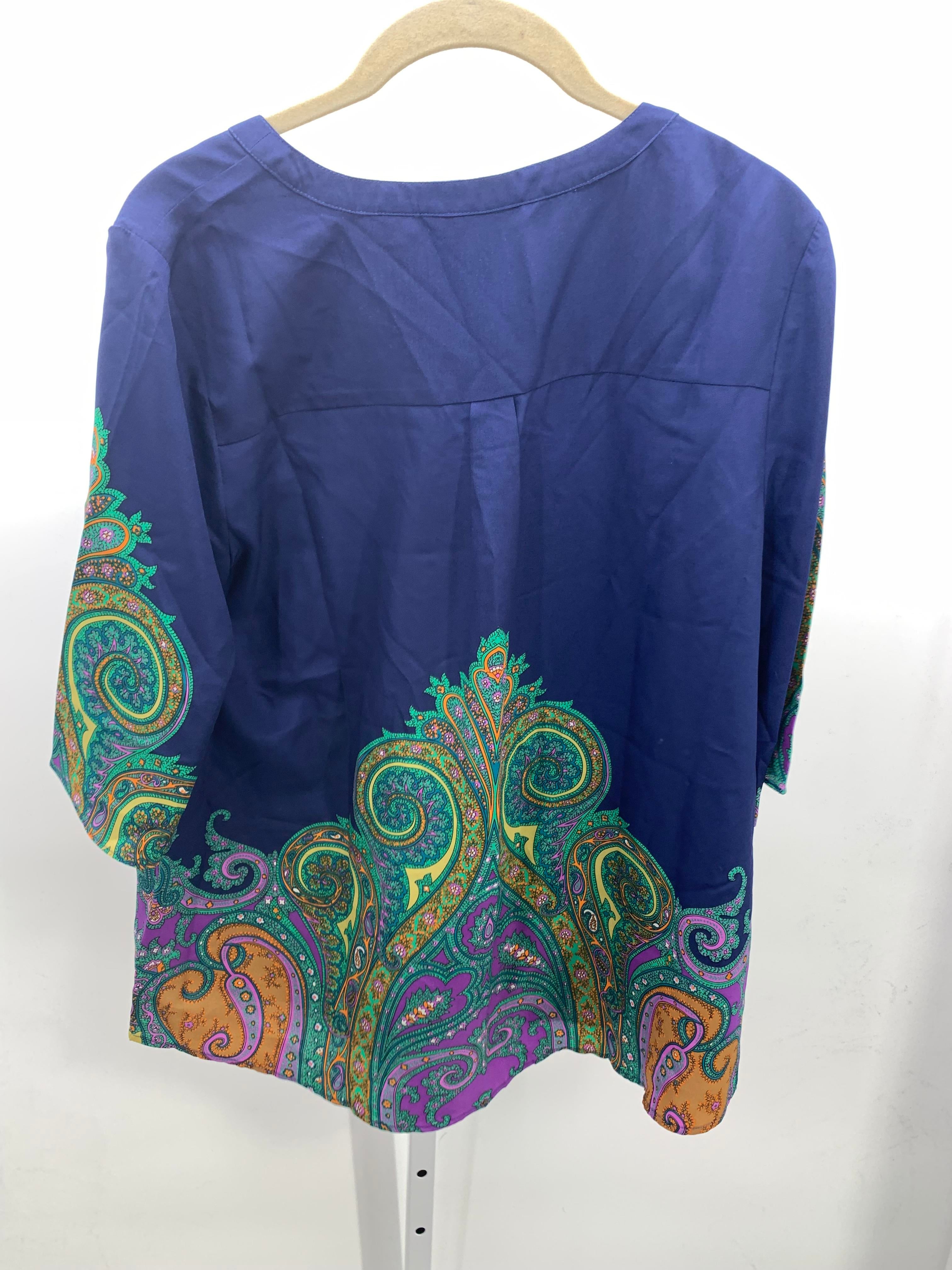 Isaac Mizrahi Size Small Misses Short Sleeve Shirt