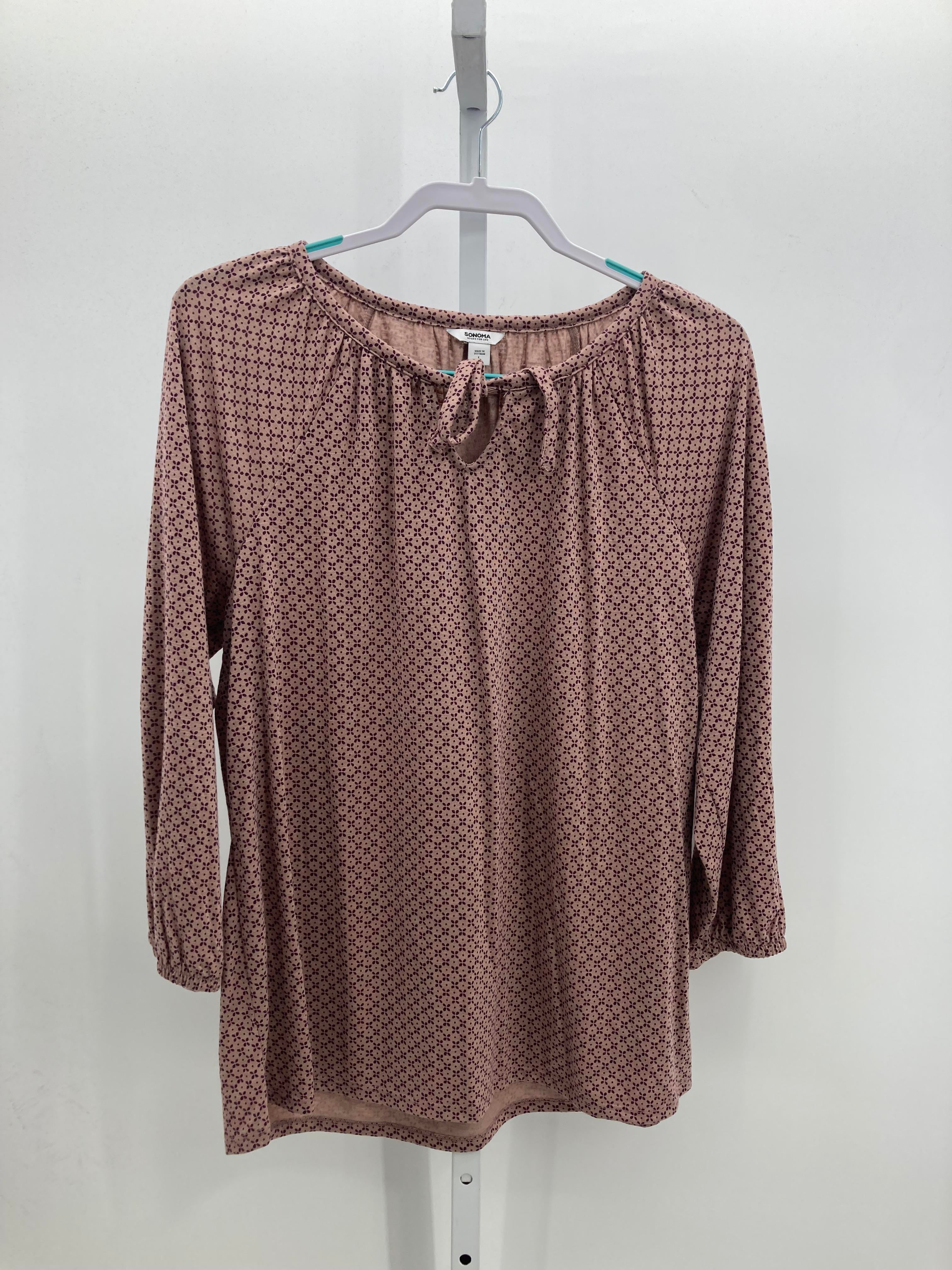 Sonoma Size Large Misses 3/4 Sleeve Shirt