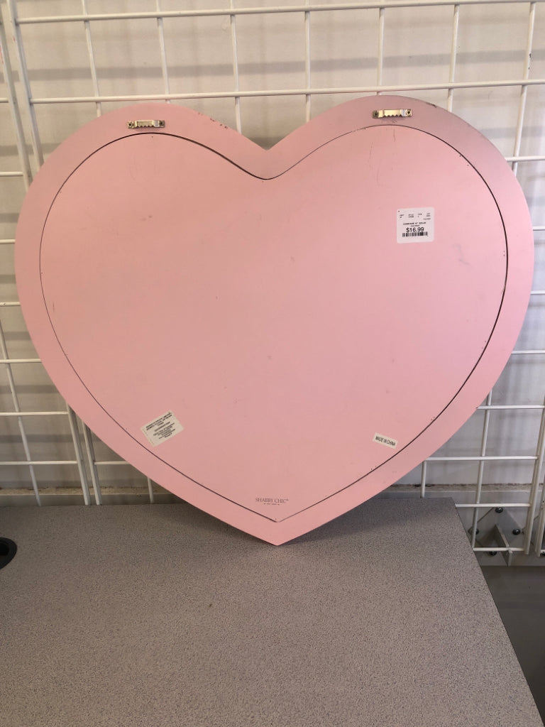 LARGE PINK HEART PHOTO HOLDER.