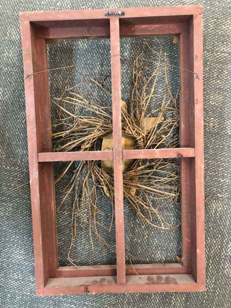 PRIMITIVE ANGEL WINDOW PANE DECOR.