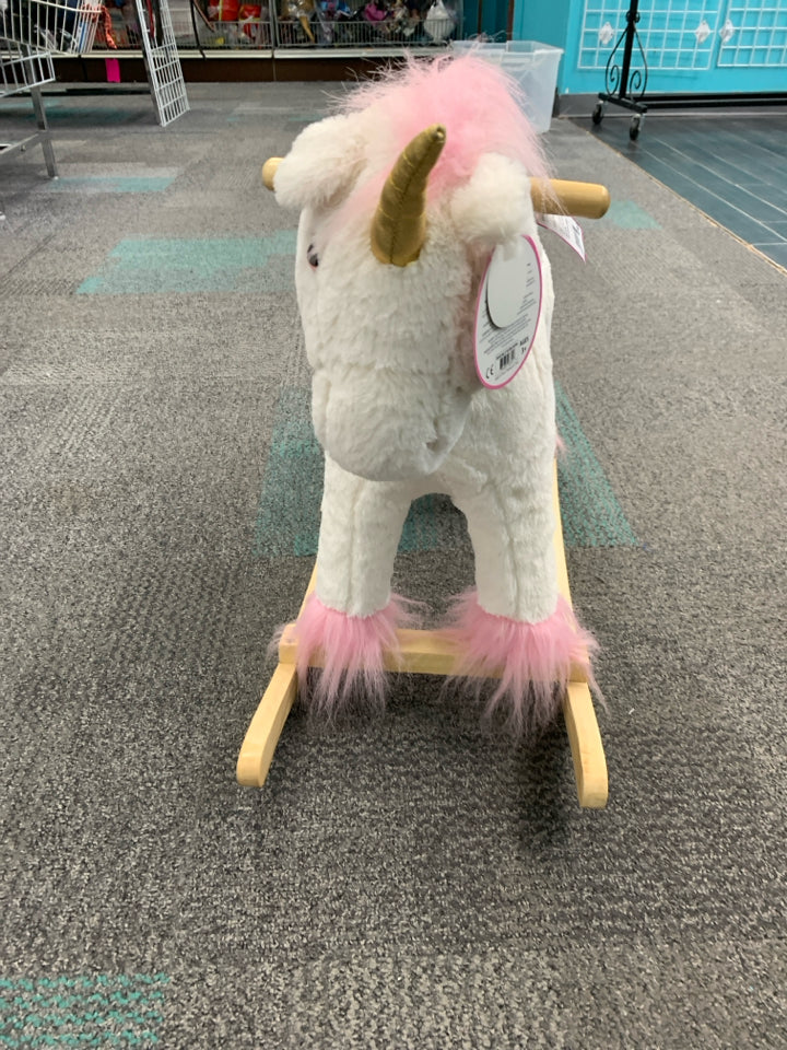 NWT PLUSH UNICORN ROCKING HORSE