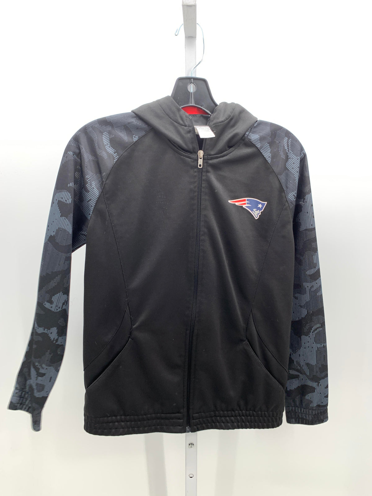 PATRIOTS HOODED ZIP KNIT