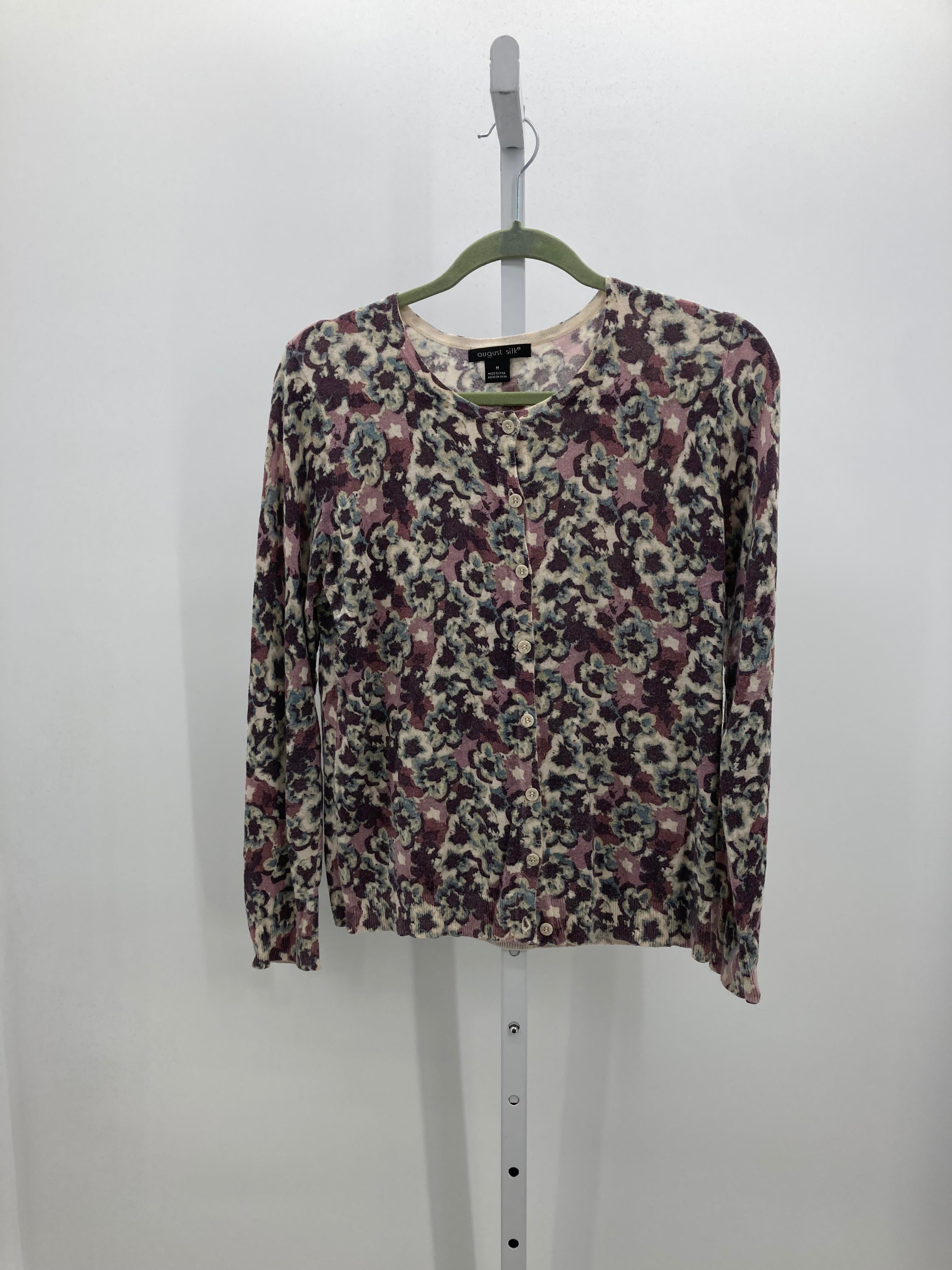 August Silk Size Medium Misses Long Slv Sweater