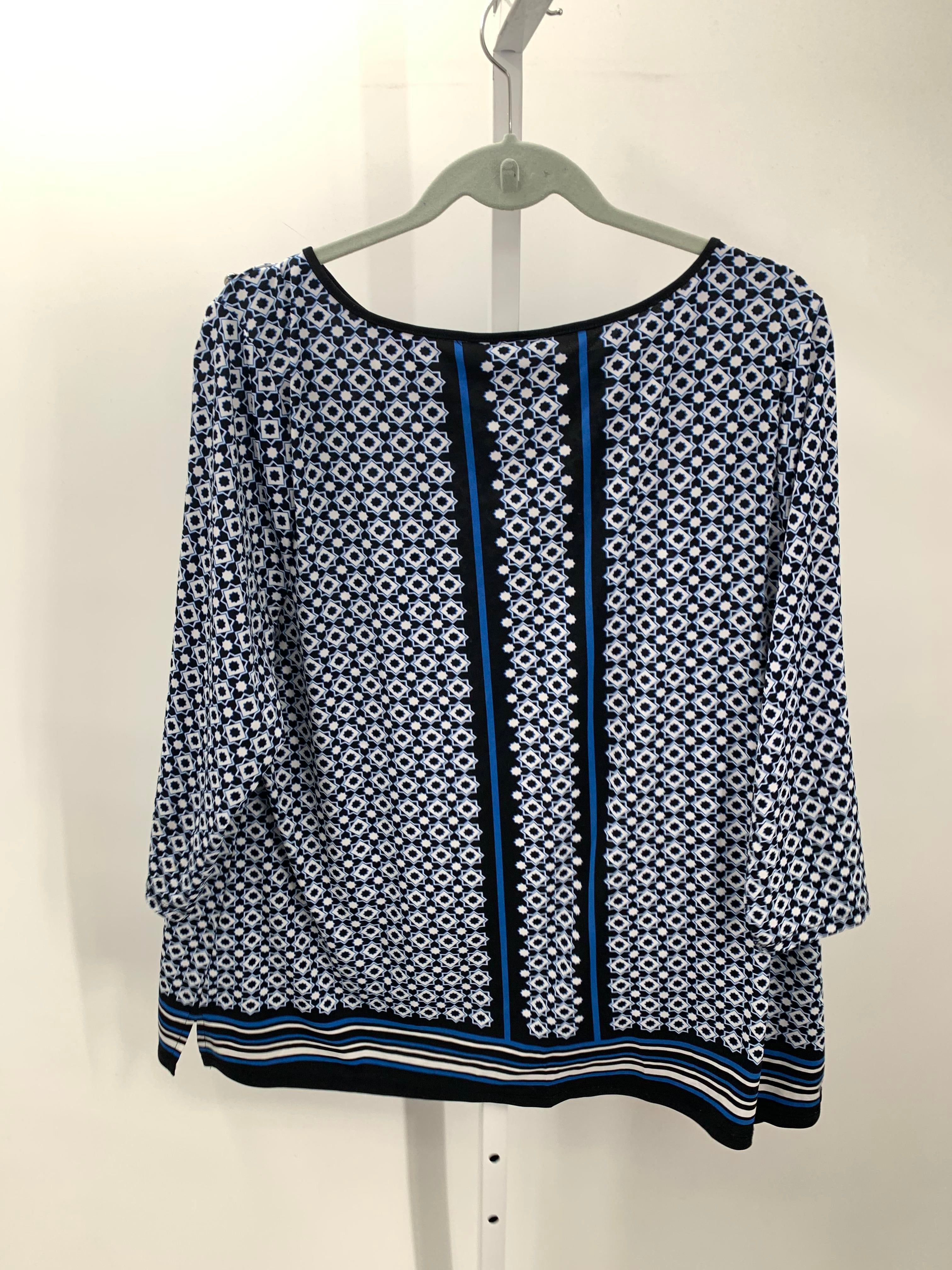 Croft & Barrow Size 1X Womens 3/4 Sleeve Shirt