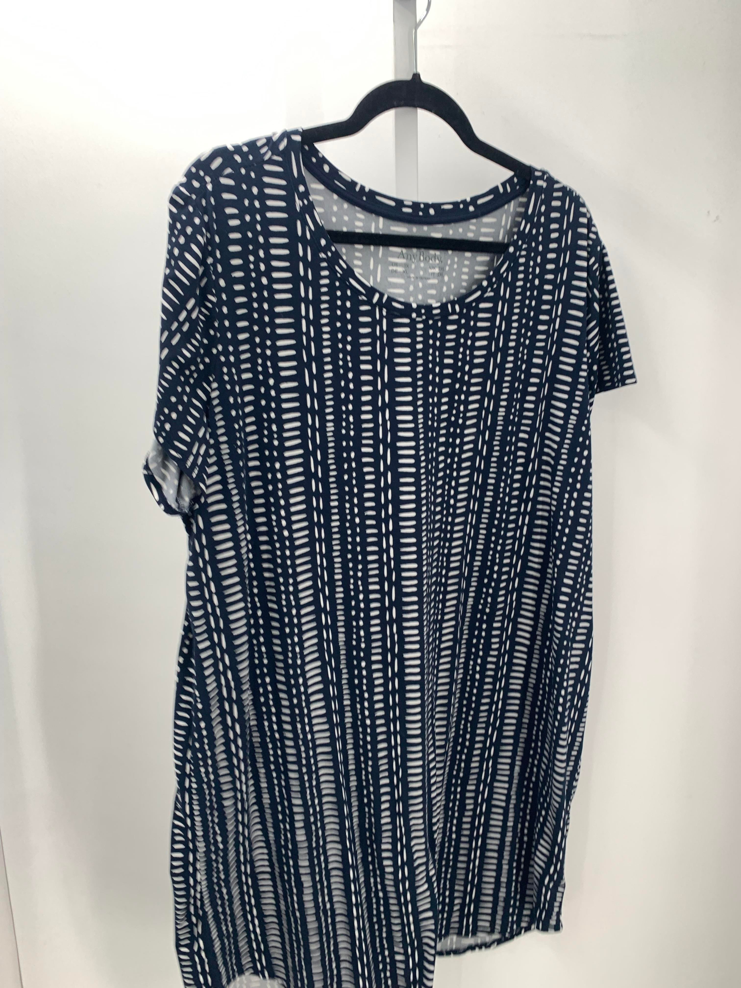 Size 1X Womens Short Sleeve Dress