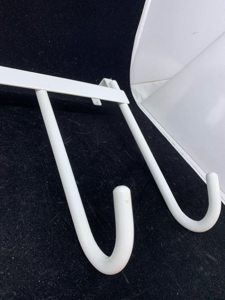 HEAVY WHITE OVER THE DOOR HOOKS.